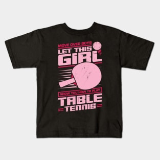 Table Tennis Girl Gift Kids T-Shirt